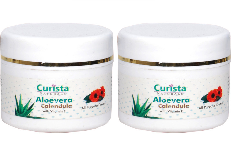 curista naturals Alovera - Calendula All Purpose Cream Combo(200 g)