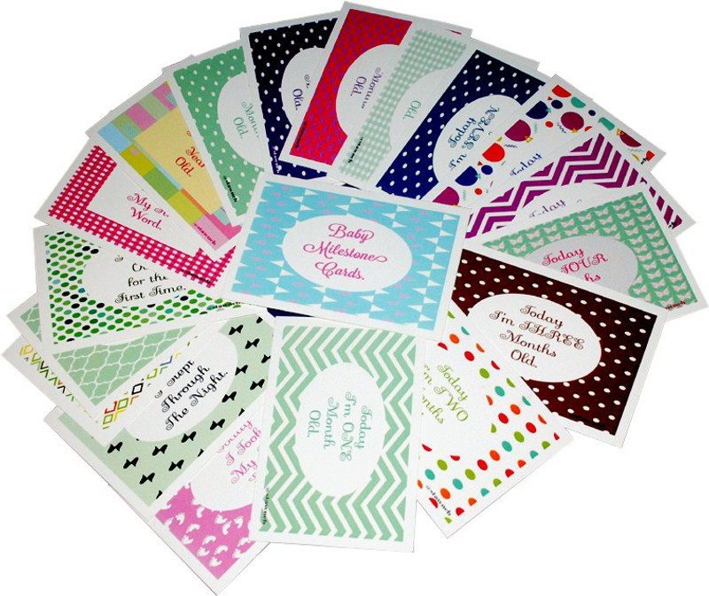 stawnch STAWNCH BABY MILE STONES GREETING CARDS[SET OF 12 CARDS SIZE 4.5" X 3"] Greeting Card(STAWNCH, Pack of 1)