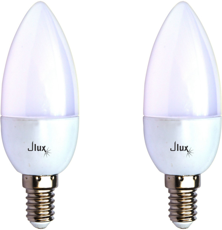 jlux 3-Watt LED Candle Light, Warm-white Colour (3000K), E14 Small Screw Holder, Pack of 2 For Wall Lamps And Chandelier Ceiling Lamp