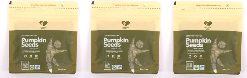 Nourish You Organic Pumpkin Seeds(300 g, Pack of 3)
