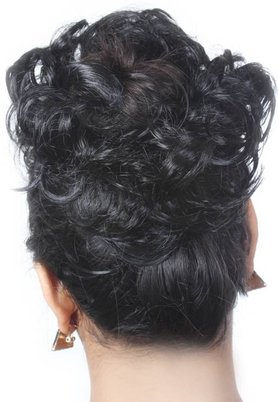 chanderkash Hair Bun Rubber Elastic Flexi All Purpose Use Bun Braid Extension(Brown, Black)