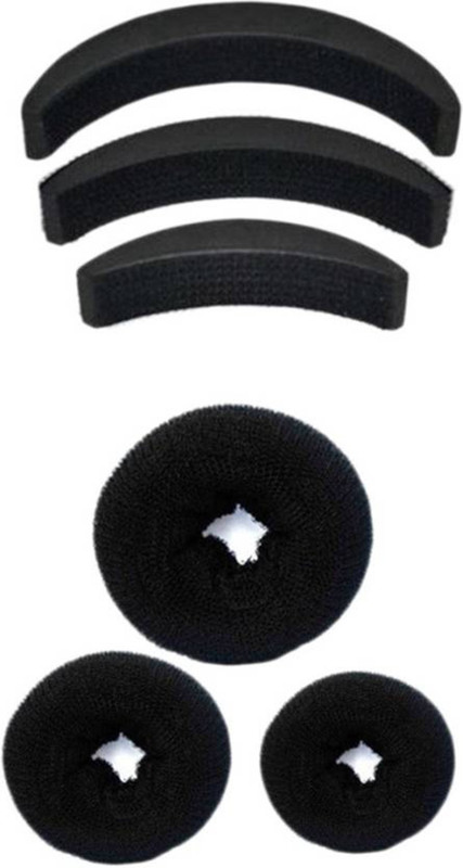 chanderkash donut and banana bumpits hair Accessory set black Hair Accessory Set(Black)