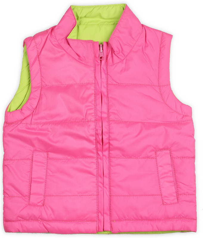 612 League Sleeveless Solid Baby Girls Jacket
