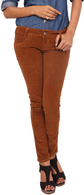 Fashion Stylus Slim Women Brown Jeans