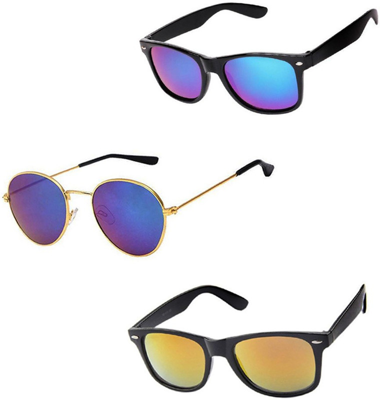 Lee Topper Aviator, Wayfarer Sunglasses(Multicolor)
