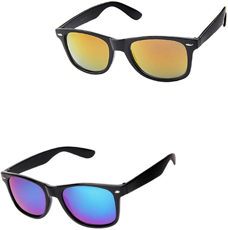 Lee Topper Wayfarer Sunglasses(Yellow, Green)