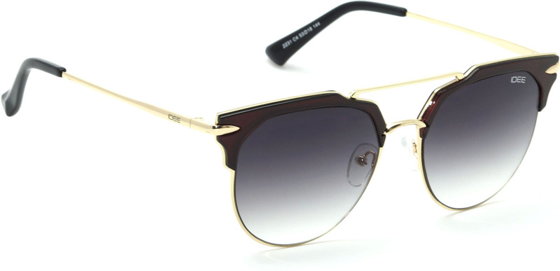 IDEE Clubmaster, Round Sunglasses(Black)