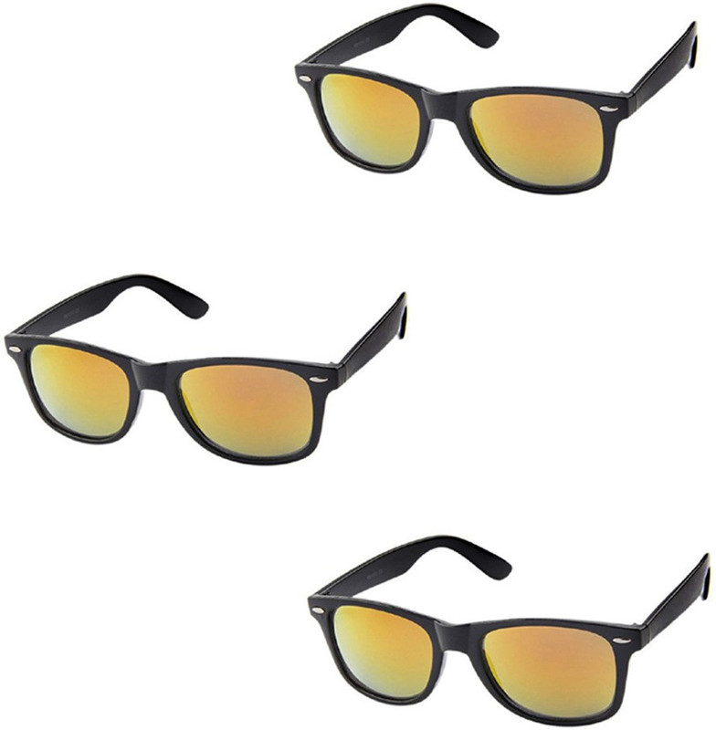 Lee Topper Wayfarer Sunglasses(Yellow, Brown)