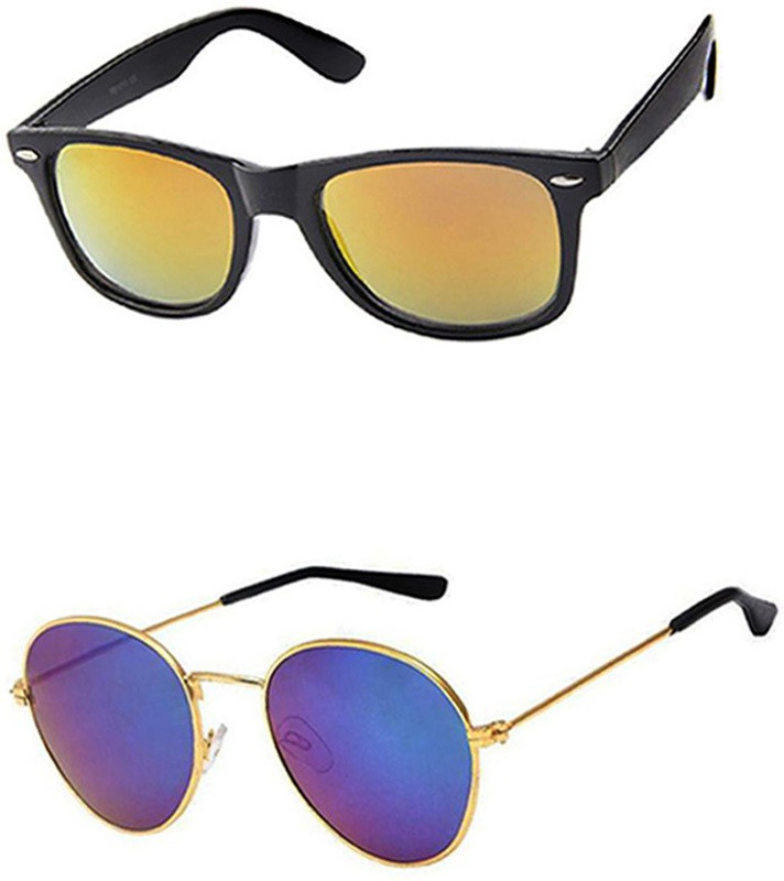 Lee Topper Wayfarer, Round, Aviator Sunglasses(Yellow, Green)