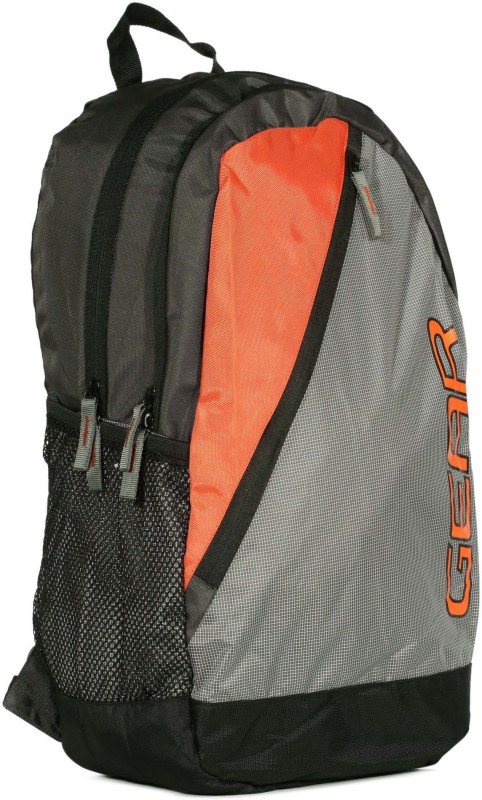 Gear Campus 4 Backpack 29 L Backpack(Black, Grey, Orange)