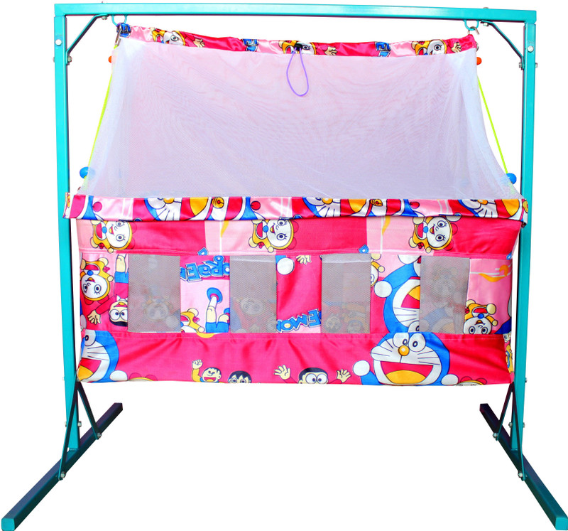 samyash SAMYASH BABY CRADLE WITH ASSEMBLE STAND-DOREMON(Green, Blue, Pink, Orange)