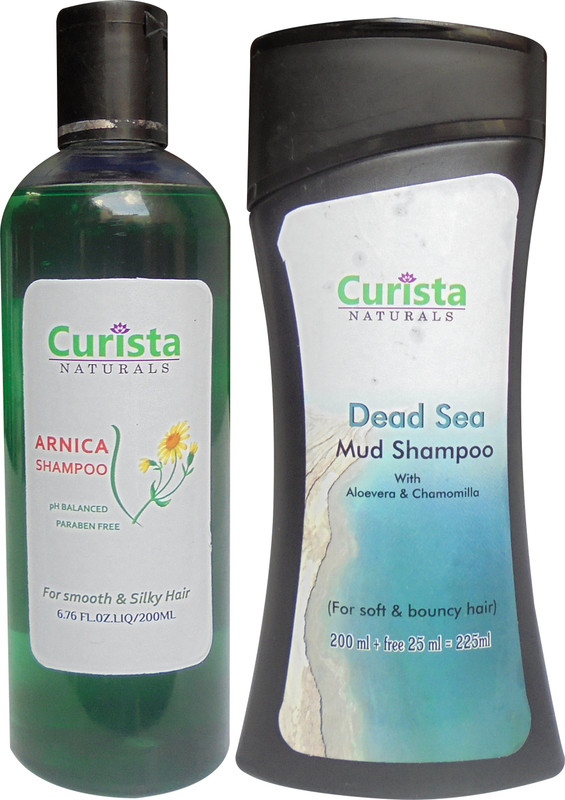 curista naturals Arnica Shampoo & Dead Sea Mud Shampoo Combo(405 ml)
