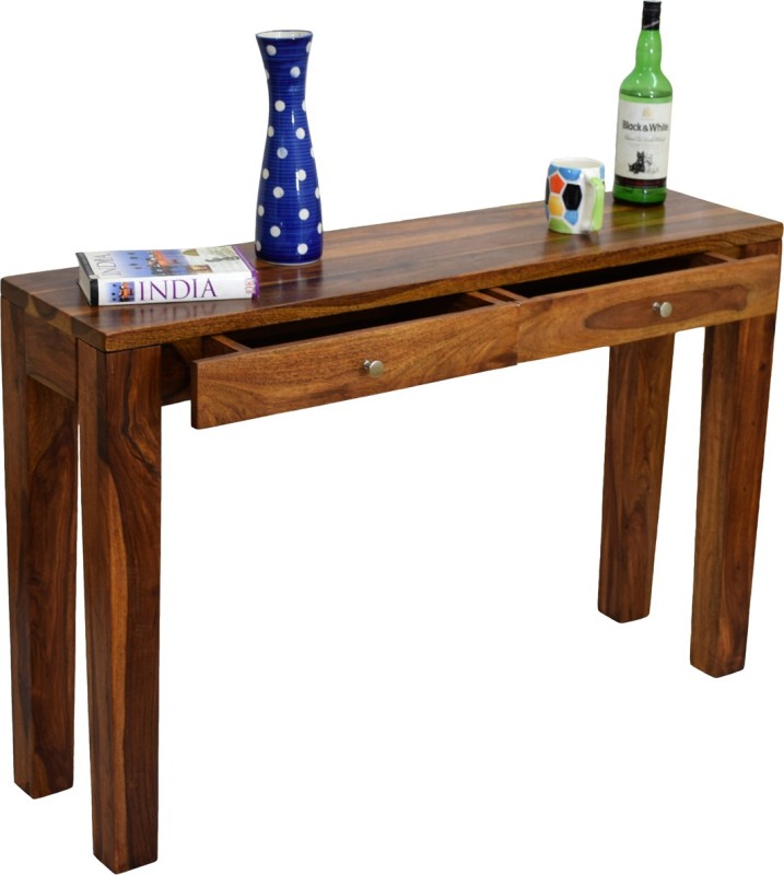 TimberTaste Sheesham Wood Solid Wood Console Table(Finish Color - Natural TEak)