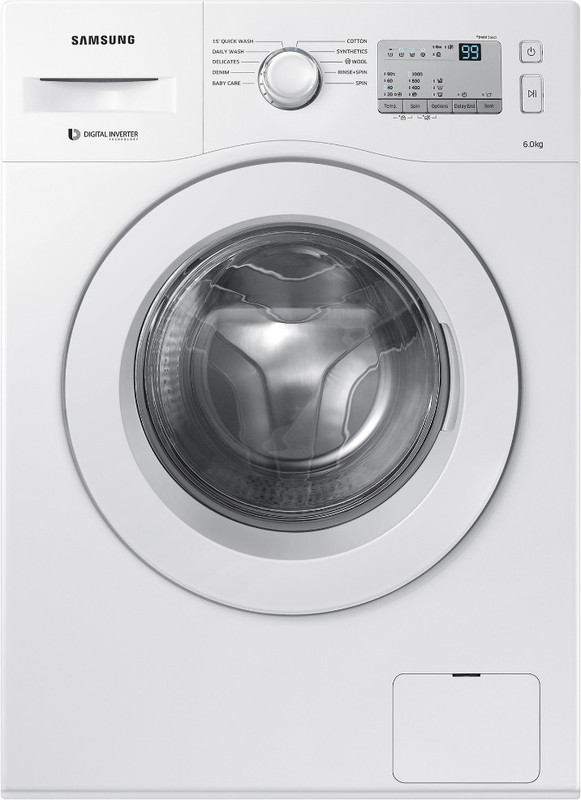 Samsung 6 kg Fully Automatic Front Load with In-built Heater White(WW60M206LMA/TL)