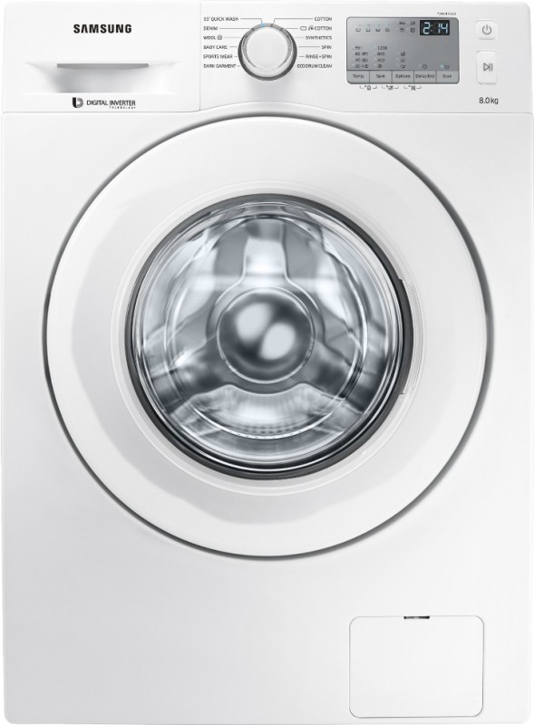 Samsung 8 kg Fully Automatic Front Load with In-built Heater White(WW80J4233KW/TL)