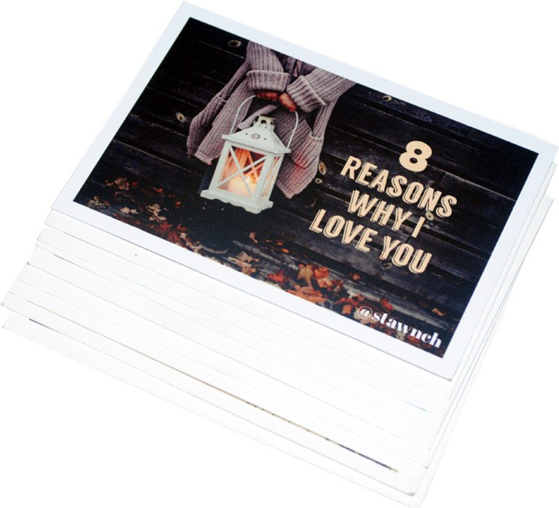 stawnch STAWNCH 8 REASONS WHY I LOVE YOU Greeting Card(Multicolor, Pack of 8)