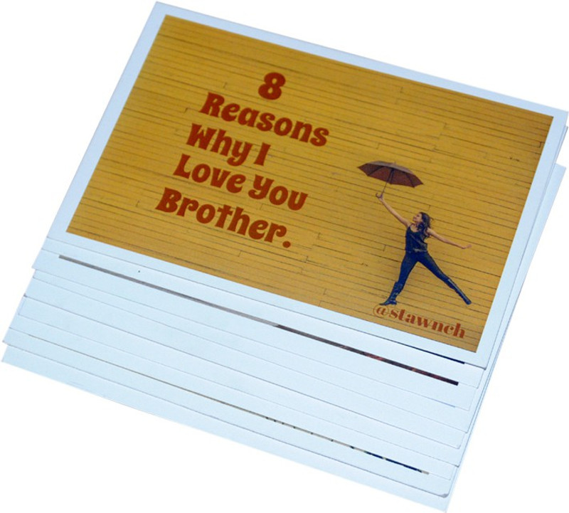 stawnch STAWNCH 8 REASONS WHY I LOVE YOU BROTHER GREETING CARDS [SET OF 8 CARDS SIZE 4.5" X 3 "] Greeting Card(NONE, Pack of 8)