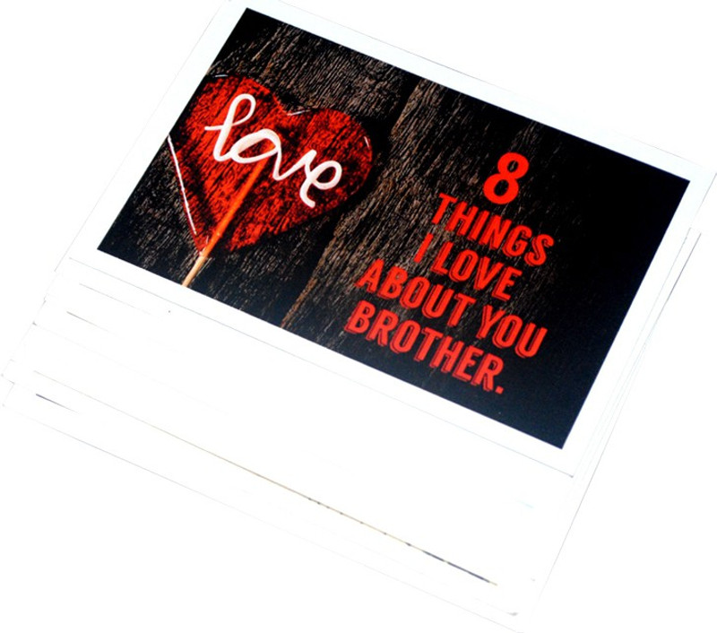 stawnch Stawnch 8 REASONS WHY I LOVE MY BROTHER GREETING CARDS Greeting Card(Multicolor, Pack of 8)