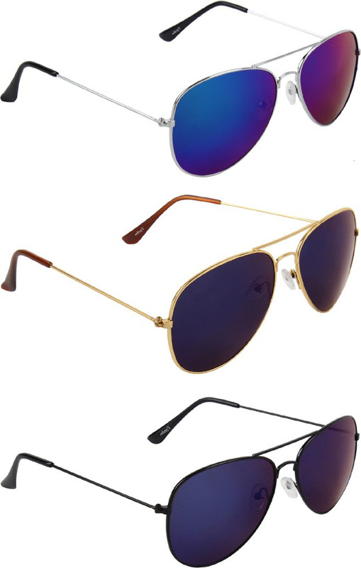 Abner Aviator, Aviator, Aviator Sunglasses(Blue, Blue, Blue) Abner Aviator, Aviator, Aviator Sunglasses(Blue, Blue, Blue)