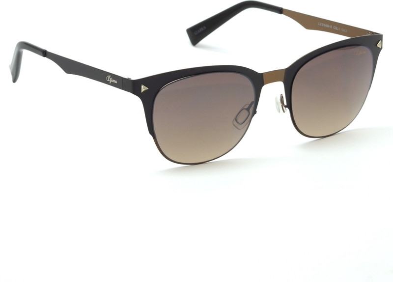 IZARRA Clubmaster, Round Sunglasses(Brown)