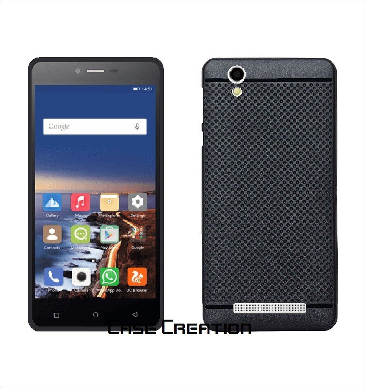 Case Creation Back Cover for Gionee F103 Pro(Dark Pitch Black, Dual Protection, Silicon)