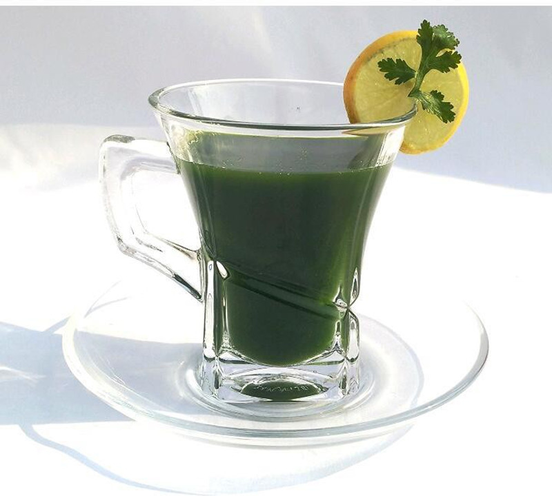 ezra Transparent Serving Designer Tea Coffee Cup saucer Glass(Clear)