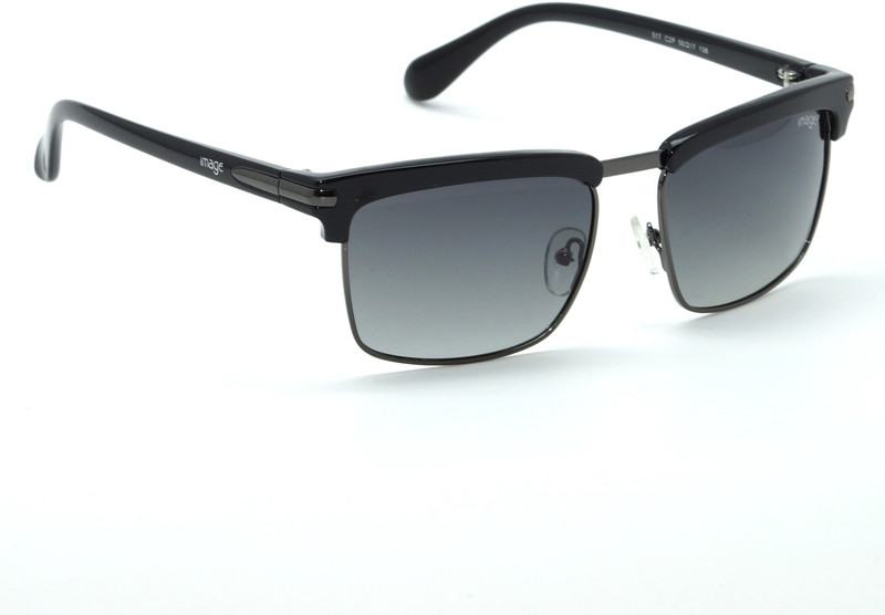 Image Clubmaster Sunglasses(Black, Green)