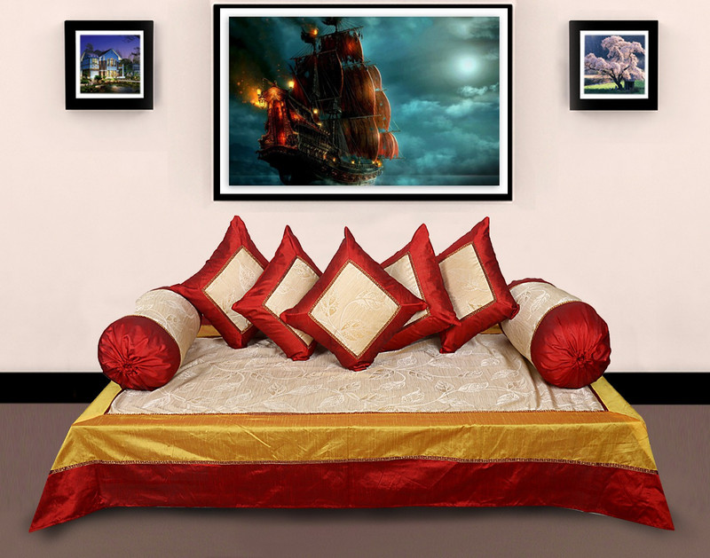 Rustic India Silk Abstract Diwan Set