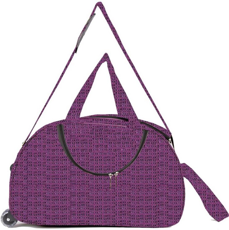 N Choice (Expandable) Material Fabric Travel Duffel Bag(Purple)