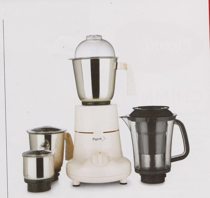 Pigeon splendour Splendour JX 750 750 W Mixer Grinder(mixer and 3 jars and 1 juicer jar, 4 Jars) Pigeon splendour Splendour JX 750 750 W Mixer Grinder(mixer and 3 jars and 1 juicer jar, 4 Jars)