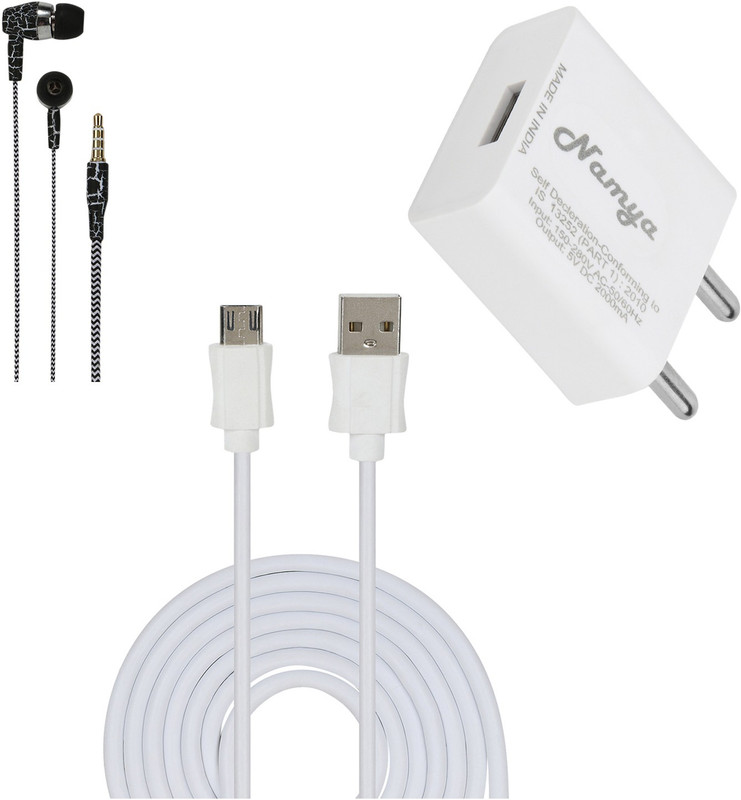 namya Wall Charger Accessory Combo for LENOVO VIBE Z2 PRO(White)