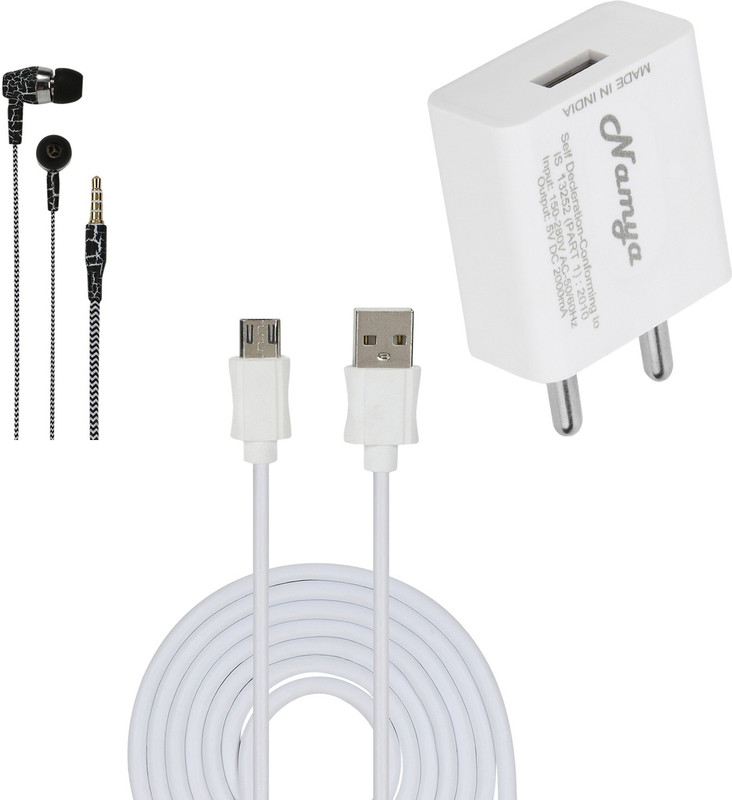 namya Wall Charger Accessory Combo for LENOVO A 628 T(White)