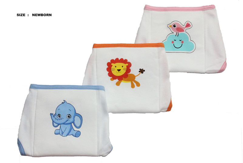 Softcare New born square padded nappy with string tie up
