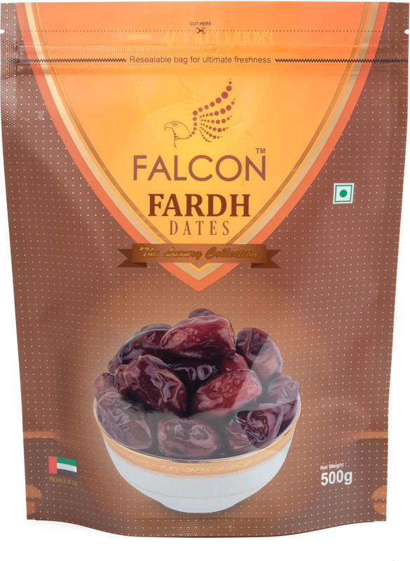Falcon Fardh Seeded Dates Pouch-500g Dates(2 x 250)