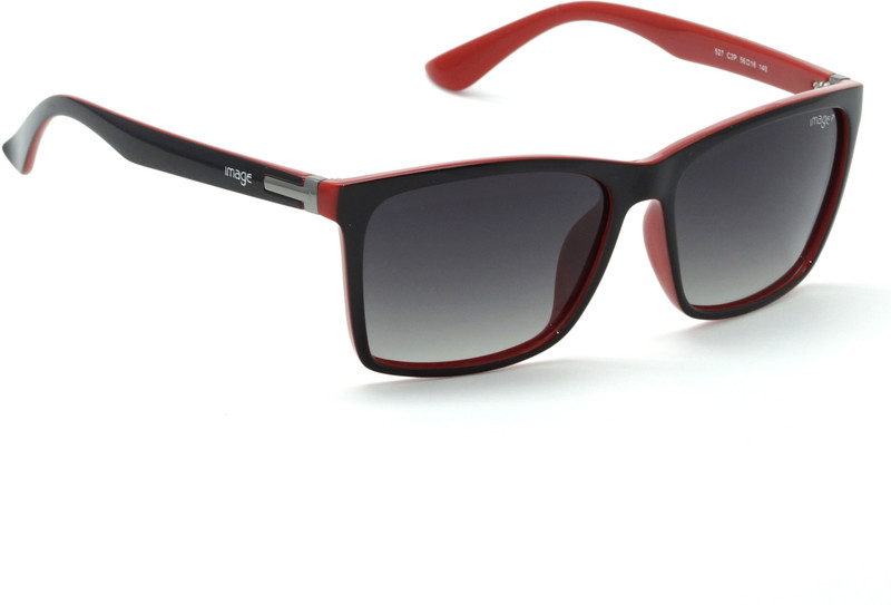 Image Retro Square Sunglasses(Black, Green)