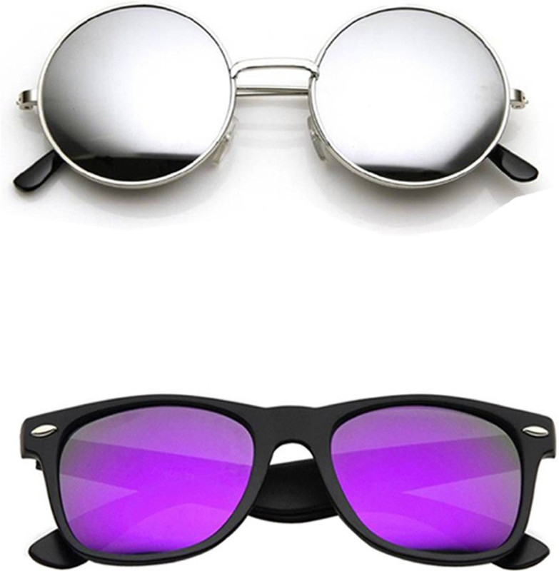 Lee Topper Wayfarer, Round, Aviator Sunglasses(Multicolor)