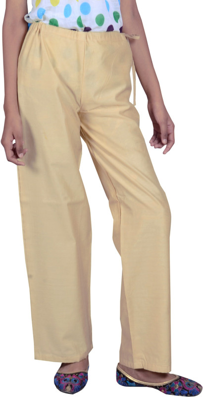 pezzava Regular Fit Girls Cream Trousers