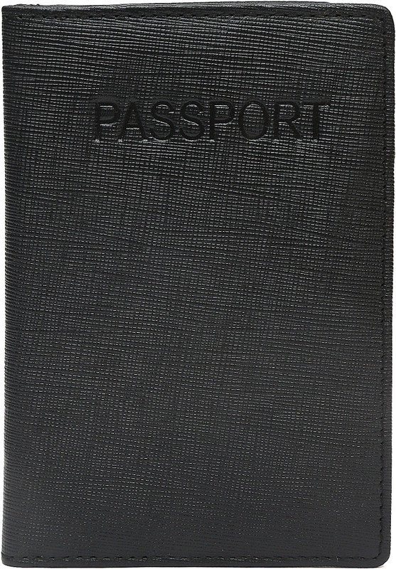 Blu Whale Men Black Genuine Leather Document Holder(4 Card Slots)