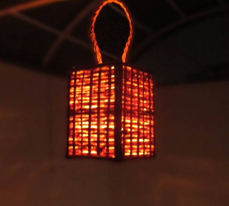 deeba BAMBU LANTERN Christmas light Brown Bamboo Table Lantern(44 cm X 17 cm, Pack of 1)