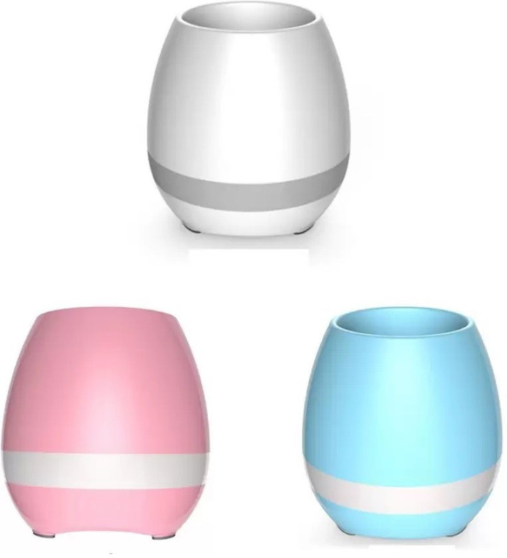lagom lagom™ musical flower pot with touch tone and bluetooth speaker Vase beautiful multicolor led lights (bluetooth audio speaker) PP (Polypropylene) Vase(20 inch, Multicolor)