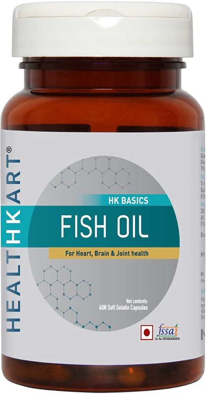 kart Fish oil (1000 Omega 3 , with 180 mg EPA & 120 mg DHA) for brain, heart and eye , 60 soft gels(60 No)