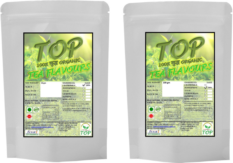 Top Organic Chamomile Tea and Organic Mint Herbal Tea Vacuum Pack(150 g)