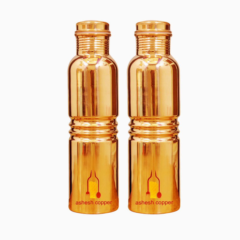 ashesh copper 3 ring gold limited edition 100% pure copper (PACK OF 2) 950 ml Bottle(Pack of 2, Gold)