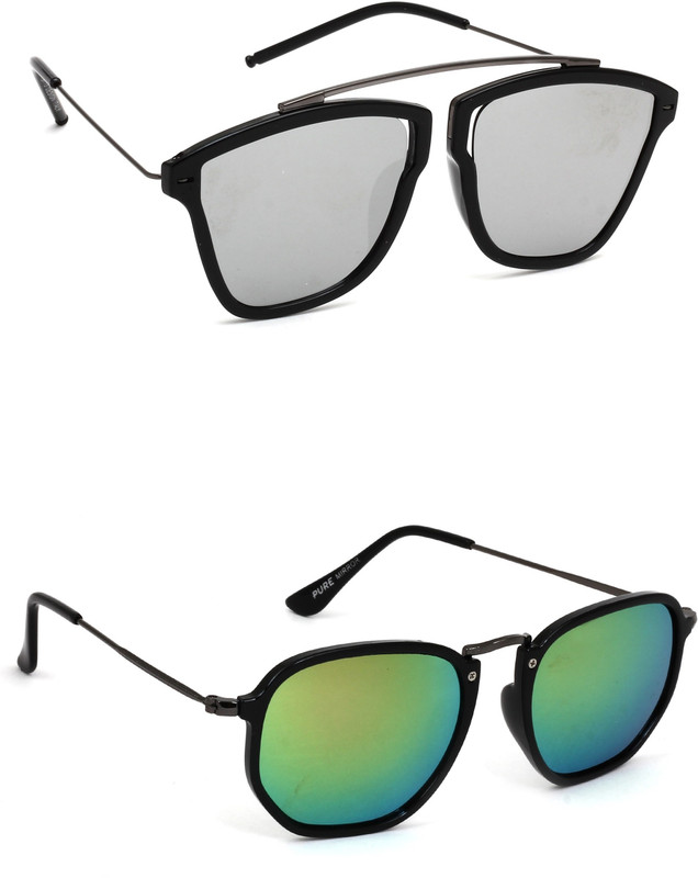 Eyeland Wayfarer Sunglasses(Silver, Multicolor) Eyeland Wayfarer Sunglasses(Silver, Multicolor)