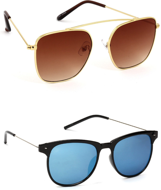 Eyeland Wayfarer Sunglasses(Brown, Multicolor) Eyeland Wayfarer Sunglasses(Brown, Multicolor)