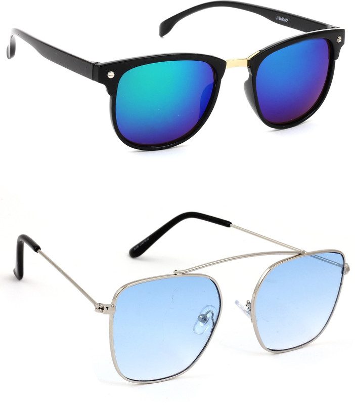 Eyeland Wayfarer Sunglasses(Multicolor, Blue) Eyeland Wayfarer Sunglasses(Multicolor, Blue)