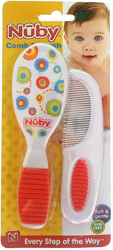 Nuby Comb & Brush Set - Red(Red)