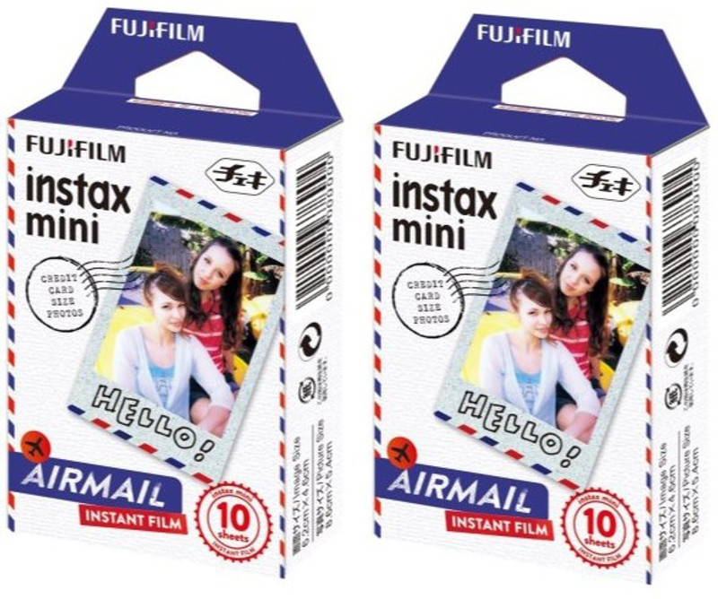 Fujifilm Instax Mini Airmail (10X2) Film Roll(Yes 800 ISO Pack of 2)