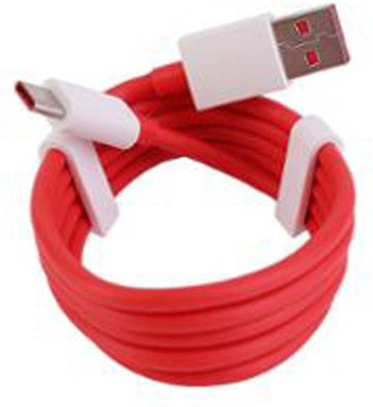 one touch solution three 1 m USB Type C Cable(Compatible with All Phones With Type C port, Red, White, Sync and Charge Cable)