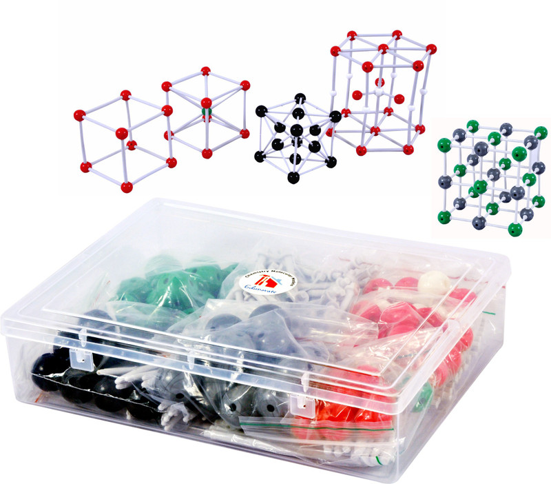 edunovate Complete Solid State Chemistry Molecular Model Kit with Plastic box- HCP,BCC or CsCl,FCC & NaCl(Multicolor)